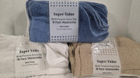 54 New | Multi-Purpose Everyday Washcloths | Measures 11" x 11" Ea.