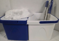New | 18" x 9" x 10" Compact Mop kit | Includes Mop Handle, Mop Head & Compactable Mop Bucket
