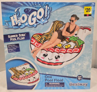 New in Box | H2O GO! Summer Soba Pool Float | Measures 69" x 61" x 9.5" Inflated