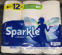 6 New Rolls | Sparkle Paper Towels | 110 2-ply Sheets Per Roll | 11" x 6"