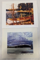 2 Prints by Tom Thompson. "The Canoe" 23/250 & 21/250 "Thundercloud 1912". 11"x8.5"