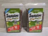 2 New Boxes Temptations Mix Ups Cat Treats 16 oz per Box BB JULY 2026