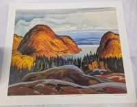 Print of A.J.Casson's (Group of Seven) North Shore Lake Supirior. 24" by 20". 272/400