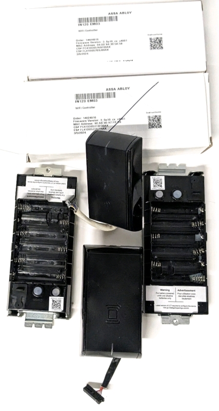 2 ASSA ABLOY WIFI Controller Modules With Battery Access & 2 Wireless Tap Points (As-Is, Unable to Test) - Access Points 2.6" &times; 7" Long