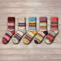 5 New Size LG/Reg NORDIC IDA Merino Blend Socks MC0010L | Retails $69.99!