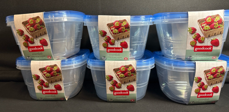24 New Goodcook Essentials storage containers | 4- piece Storage Containers in Each Set | 1.2L each