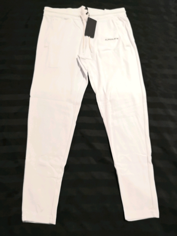 New ALPHALETE Men's Essential Jogger: Size Large (White)