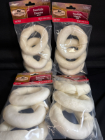 12 New Heartland Farms Rawhide Donuts Beef| Dog Treat| 4 Packs| 3 Count Each | 4.76 OZ | Best By 02/11/2026