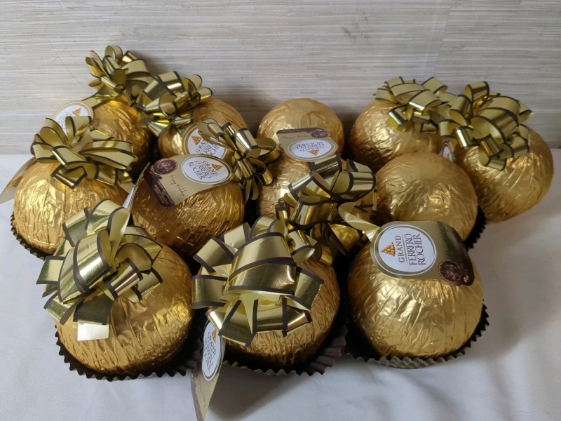 10+ New Grand Ferrero Rocher Chocolates Approx 3.5 inches BB FEB 28 2025