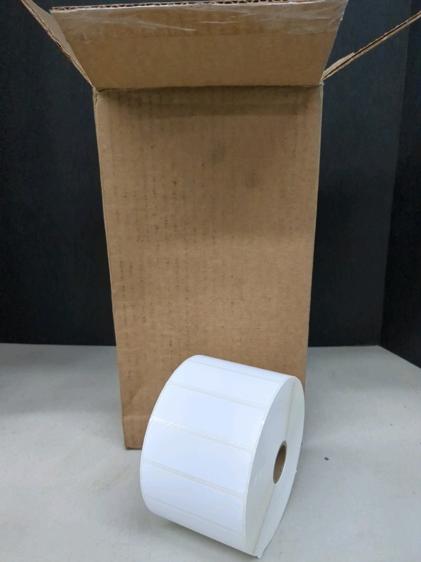 New Box of 4 Rolls Sticky Labels 3x1 inches 2750 Labels per Roll