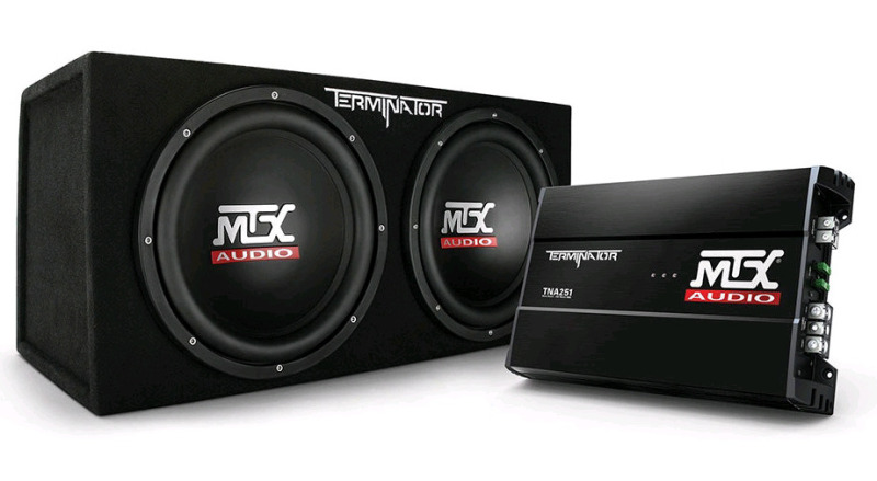 New In Box MTX Audio Terminator TNP212D2 Dual 12 Inch Subwoofer Enclosure & Amplifier Retails Over $500
