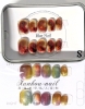 7 New Sets of False Nails, 4 Prep Sets (Emery Board, Alcohol, Glue), 2 Sets of Tiny Nail Art Findings / Decorations - 2