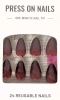 7 New Sets of False Nails, 4 Prep Sets (Emery Board, Alcohol, Glue), 2 Sets of Tiny Nail Art Findings / Decorations - 3