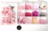 7 New Sets of False Nails, 4 Prep Sets (Emery Board, Alcohol, Glue), 2 Sets of Tiny Nail Art Findings / Decorations - 6