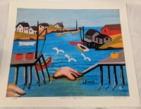 Print of Maud Lewis' "Smith's Cove - Digby Harbour". 24" by 20" 68/800