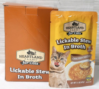 11 New Packets of Heartland Farms for Cats Lickable Stews in Broth Chicken Recipe (40g Each, Best Before September 4th 2026)