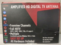New In Box Amplified HD Digital TV Antenna Approx 13x9 inches