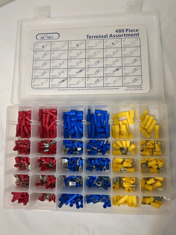 El Sky 480 Piece Terminal Assortment; Some piece counts are off, see photo.