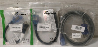 3 New Electrical Cord Extenders/Converters/Power Cable, 1 to 6 ft long