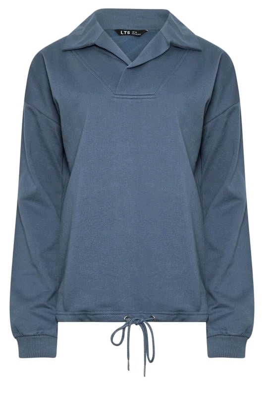 New Size 18-20 Women's LONG TALL SALLY LTS Tall Dark Blue Drawstring Cross Over Sweatshirt