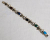 925 Silver Mexico Bracelet . Measures 7" Long .