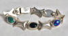 925 Silver Mexico Bracelet . Measures 7" Long . - 2