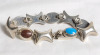 925 Silver Mexico Bracelet . Measures 7" Long . - 3