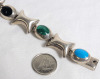 925 Silver Mexico Bracelet . Measures 7" Long . - 5