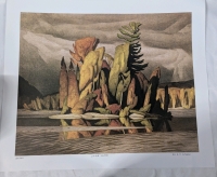 Print of A.J.Casson's (Group of Seven) Little Island. 24" by 20". 120/750