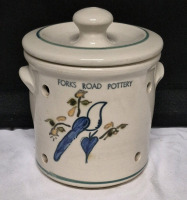 Forks Road Pottery Garlic Canister 5.5" Tall & 4.5" Diameter