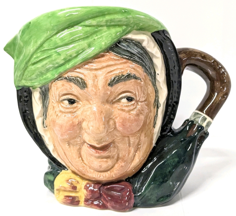 ROYAL DOULTON Sairey Gamp Large Character Toby Jug - 6" Tall