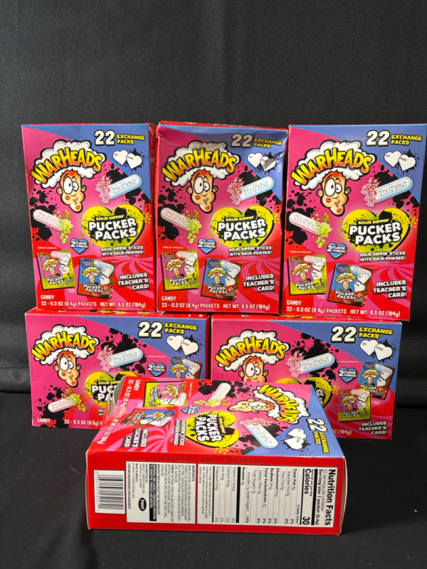 132 New Warheads exchange packs | 22- 184g each Box | Best Before- 12Sep2026