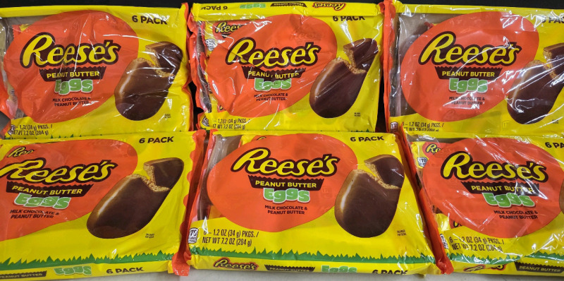 6 New Packs | REESE'S Peanut Butter Eggs | 6 in Ea. Pack | 204g a Pack | BB: 11/25