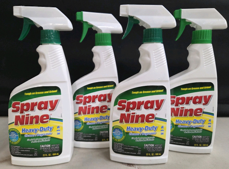 4 New 650mL Bottles of Spray Nine Heavy Duty Cleaner/Degreaser