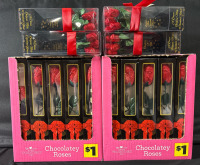 10 New Chocolatey Roses (20g Each, Best Before February 28 2026) and 4 New A Dozen Belgian Milk Chocolate Roses Boxes ( 48g Each, Best Before 23 Nov 2026