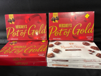 6 New Boxes Assorted Chocolates Includes Hershey's & Russell Stover BB 05 MAY 2026 & 01 APR 2025