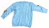 New Size XL Women's Patchwork Embroidered Graffiti Cable Knit Long Sleeve Open Front Cardigan V-Neck Button Down Sweater - 4