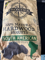 New Frontier 100% Natural Hardwood Briquets South American Charcoal | 12LBS| Best Before 26/04/2019