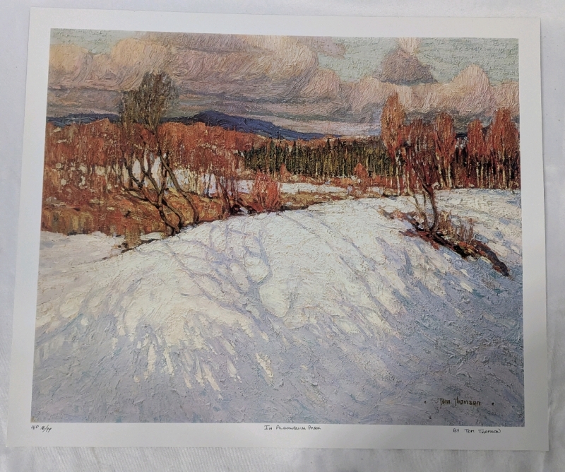 Print of Tom Thomson's "In Algonquin Park". 20" by 20". A/P 16/99