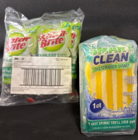 14 New Bright Box Smart Clean Duo Scrubber Sponge and Scotch-Brite Stainless Steel Scrubbers