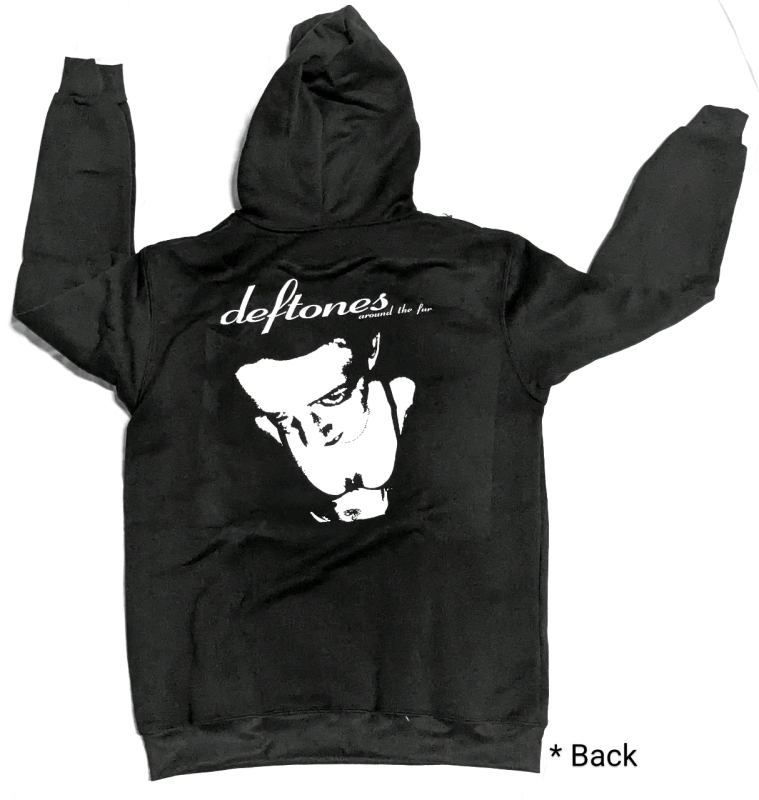 New Size Large Women's DEFTONES "Around the Fur" Hoodie Sweater (Print on Back)