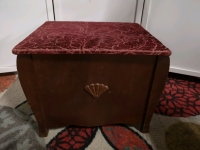 Vintage Wooden Foot Stool with Storage