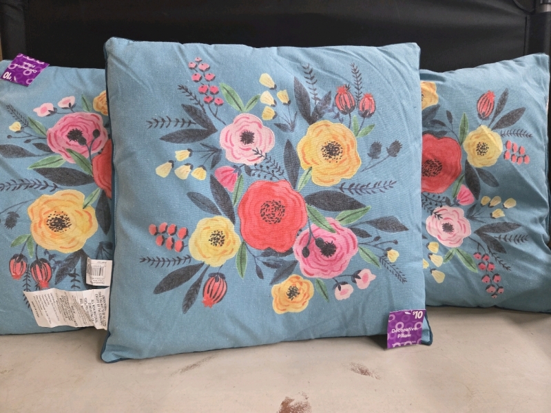 3 New | 17" Decorative Throw Pillows