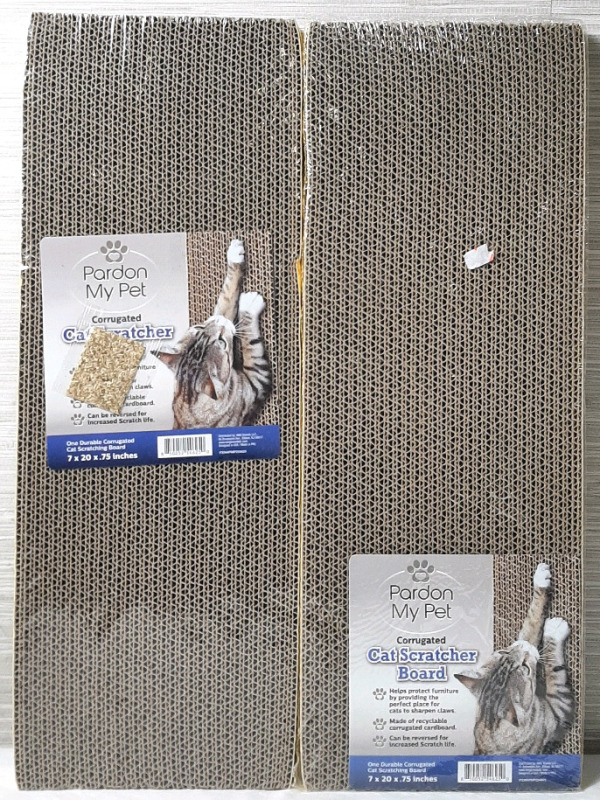 2 New "Pardon My Pet" Cat Scratcher Boards