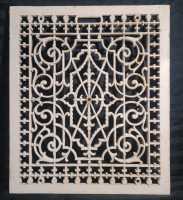 Vintage Home Decor Cast Iron Floor / Wall Grate , 21 7/8" &times; 25 7/8"