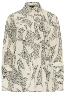 New Size 18-20 Women's LONG TALL SALLY LTS Tall Ivory White Abstract Dash Long Sleeve Shirt