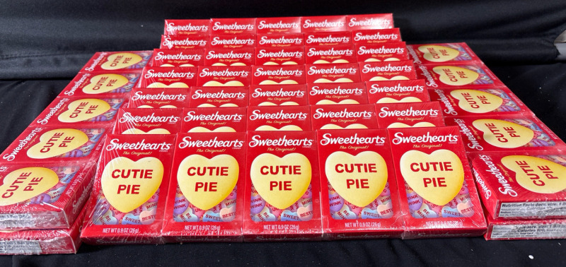 55 Boxes of Sweethearts Candies (26g Each, Best Before 12-15-2026)