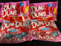 4 New Bags Dum-Dums Classroom Exchange Heartpops and Pinks Blues Reds| Approx 25 count per bag