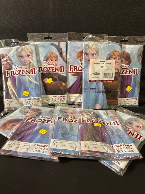 10 New DISNEY Frozen II Vinyl Tablecovers . Each measures 54"&times;84"