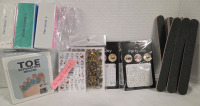 35 Pcs New | Nail Care Lot | Includes (21) Nail Art Sheets, (4) Toe Seporators & More